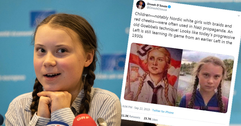 İklim aktivisti Greta'yı Nazi propaganda kızlarına benzetti