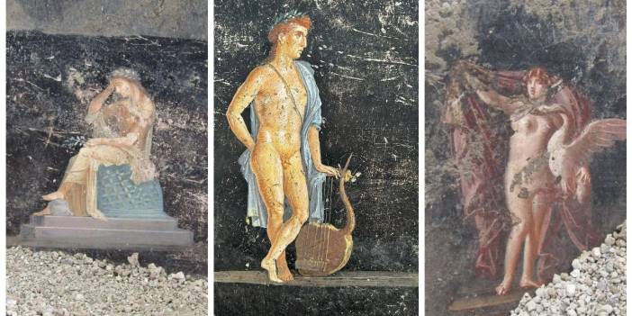 Pompeii'deki kazılarda yeni freskler bulundu: Arkeologlar 'kara oda'yı anlattı