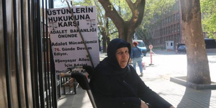 'Adalet'in kapılarına' kilit vurdular: Emine Şenyaşar Adalet Nöbeti'ne bugün de devam etti