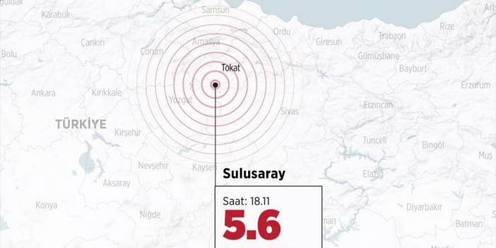 Dün gece de sallanmıştı: Tokat'ta 5.6 büyüklüğünde deprem