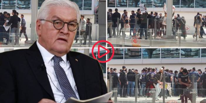 Almanya Cumhurbaşkanı Steinmeier'a Sirkeci Garı’nda Filistin protestosu: 'Soykırım suçlusu katil Almanya'