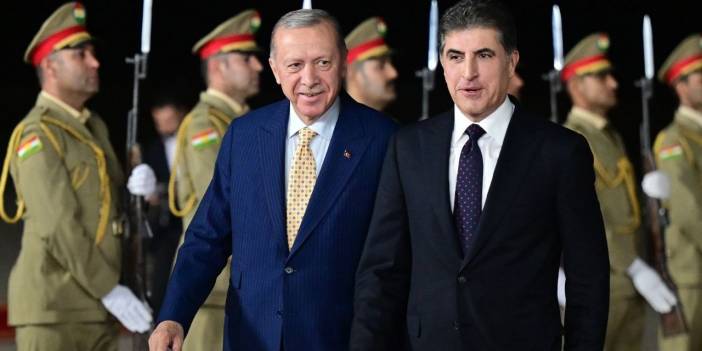 Erdoğan ilk kez Erbil'de: Neçirvan Barzani karşıladı