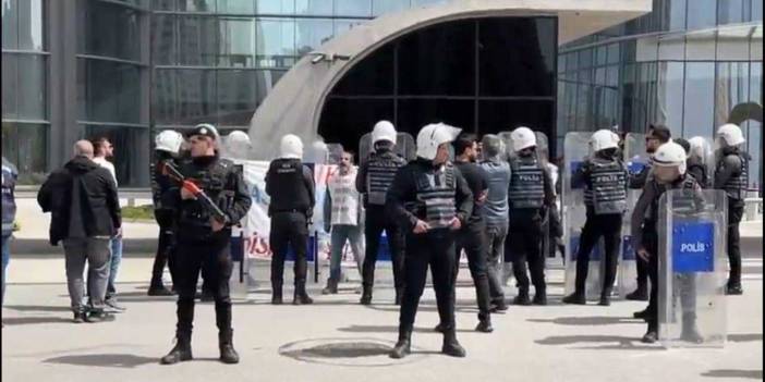 Eylem yapan İstanbul Finans Merkezi şantiyesi işçileri gözaltına alındı