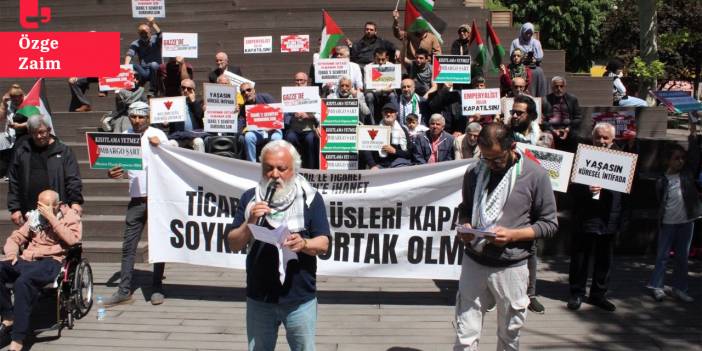 Eskişehir'de Filistin eylemi: İsrail'le ticareti de İsrail'i korumayı da bırakın
