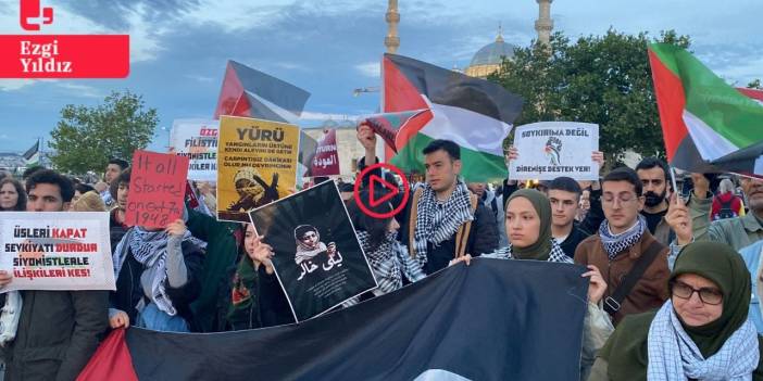 Yüzlerce kişi, Nakba’nın yıl dönümünde Eminönü’ne yürüdü: Filistin'e özgürlük, İsrail'e boykot