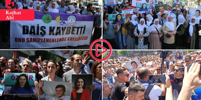 Diyarbakır'da Kobanê Davası protestosu: 'HDP'liler diz çökmedi, bir adım geri adım atmayacağız'