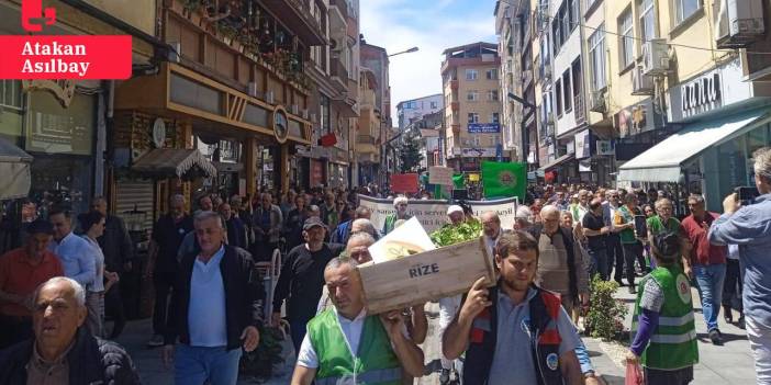 Üreticilerden fiyat protestosu: Çayı tabutta taşıdılar