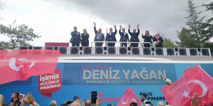 Seçimlerin yenileneceği Pınarbaşı’nda CHP miting yaptı, Mansur Yavaş da katıldı