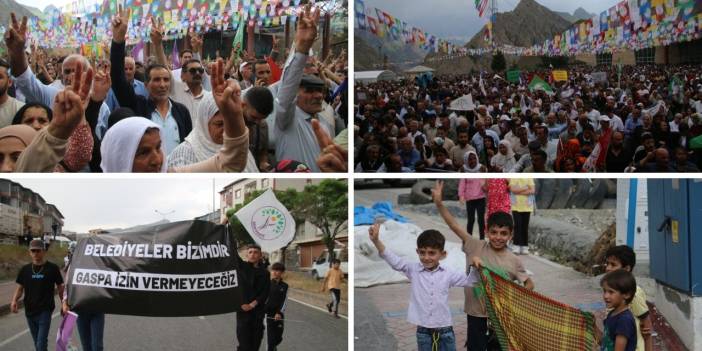 Fotoğraflarla büyük Hakkari mitingi