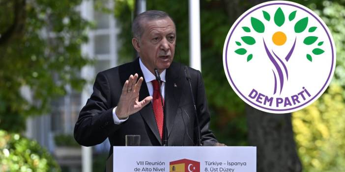 DEM Parti'den Selahattin Demirtaş sorusuna sinirlenen Erdoğan'a yanıt: 'Erdoğan’ın saltanatını titrettiği için rehindir'