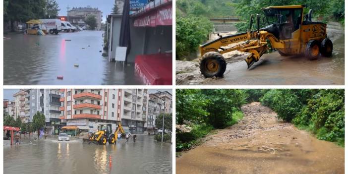 Rize ve Artvin'de sağanak etkili oldu: Yollar göle döndü