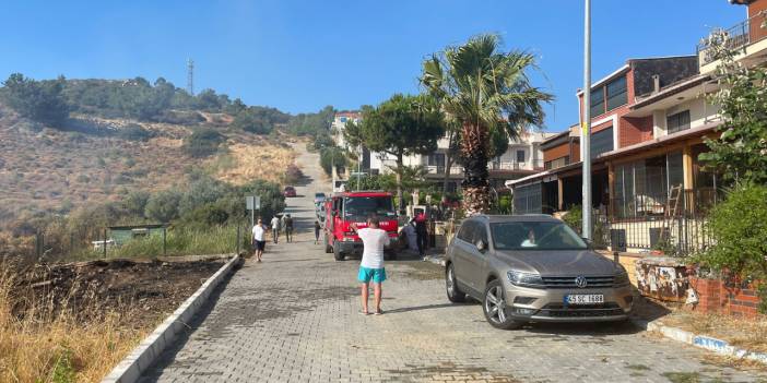 İzmir'de otomobilde çıkan yangın makilik alana sıçradı