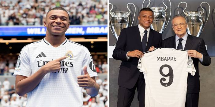 Kylian Mbappe'nin imza töreninde Bernabéu doldu taştı