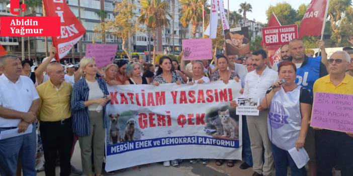 'Katliam Yasası' Mersin'de protesto edildi: 'Toplayamazsın, hapsedemezsin, öldüremezsin'