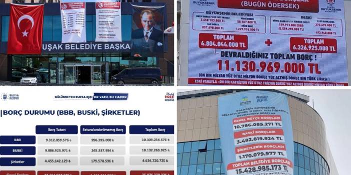 CHP'nin devraldığı il belediyelerinin birikmiş borcu 56 milyar TL'yi aşıyor