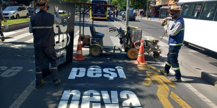 Batman'da Kürtçe trafik uyarı yazıları yeniden yazıldı