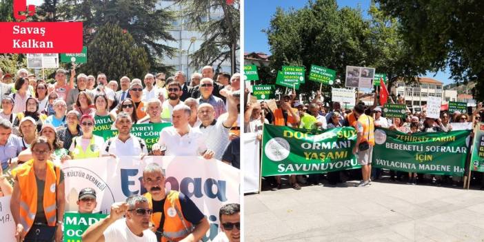 Tokat'ta maden protestosu: 'Yaylalarımız, ovalarımız sahipsiz değil'