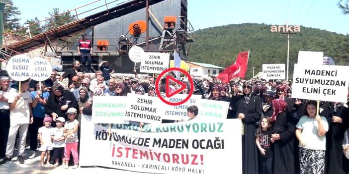 Bursa'da krom madeni fabrikası protesto edildi: Tesis ÇED raporundan muaf tutulmuş