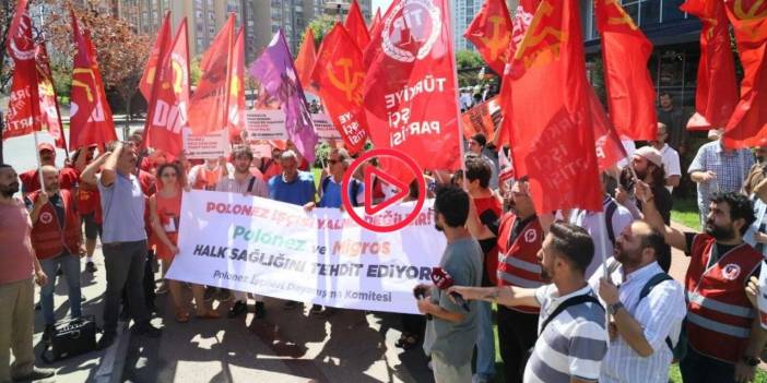 30 gündür direnen Polonez işçilerinin eylemine destek ziyareti: 'Sendika yoksa halk sağlığı yok'