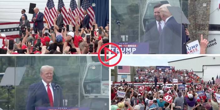 Suikast girişimi sonrası ilk miting: Trump, Kuzey Carolina'da kurşun geçirmez cam ardından konuştu