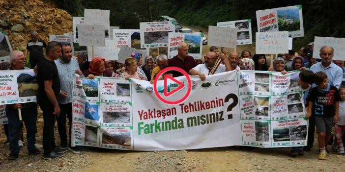 Giresun’un Çatalağaç'ta madencilik faaliyetine protesto: 'Bizim gidecek başka yerimiz yok'