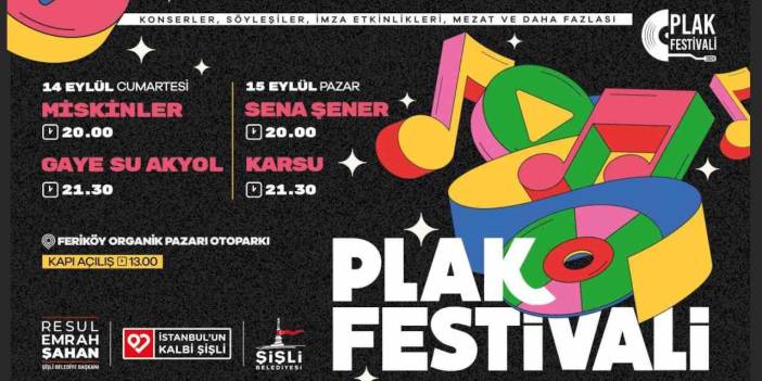 Şişli Plak Festivali 14-15 Eylül'de