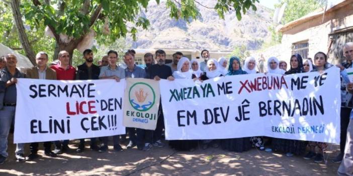 Lice'de maden protestosu: 'Geçit vermeyeceğiz'