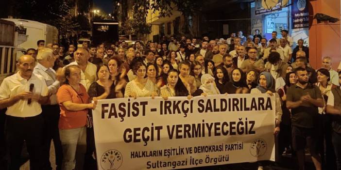 DEM Parti Sultangazi İlçe Örgütü’ne saldırı protesto edildi