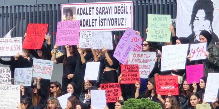 Katledilen Ayşenur Halil'in okul arkadaşlarından protesto: Adalet sarayı değil adalet istiyoruz