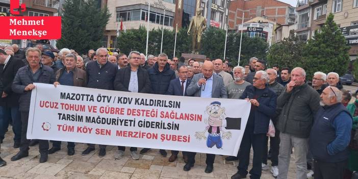 Çiftçiler Amasya'da eylem yaptı: 'Emeği biz veriyoruz, fiyatı aracı ve tüccar belirliyor'