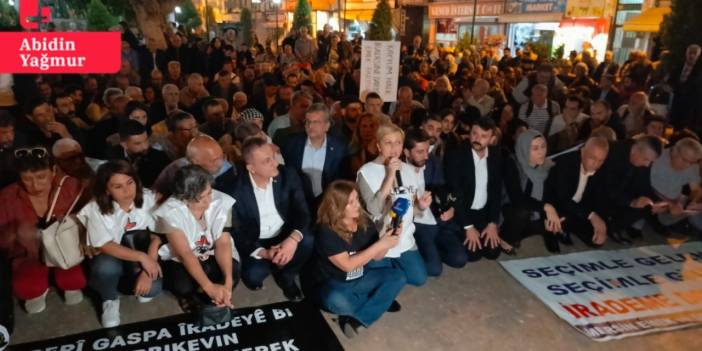 Mersin'de kayyım protestosu: 'Kayyım diktatörlüktür, biz demokrasi istiyoruz'