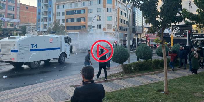 Batman'da kayyım protestosunda polis tazyikli su ve biber gazı sıktı