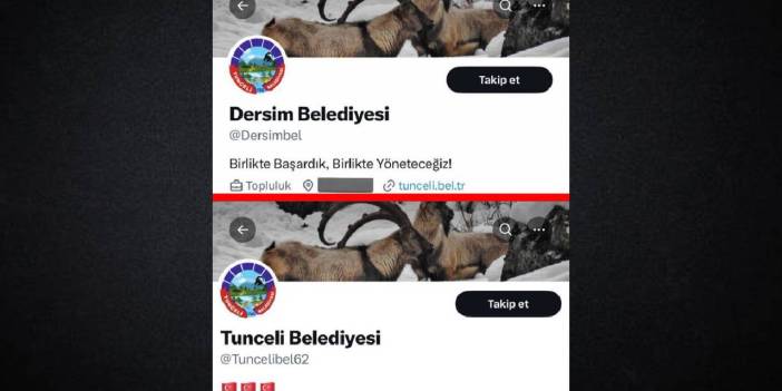 Kayyım X'te Dersim’i Tunceli ile değiştirdi