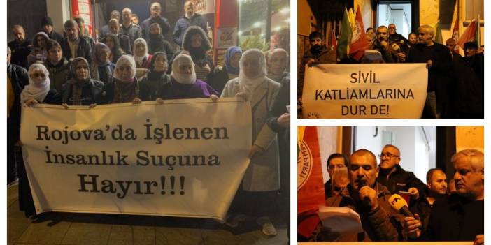 İstanbul'da Rojava'ya yönelik saldırılar protesto edildi