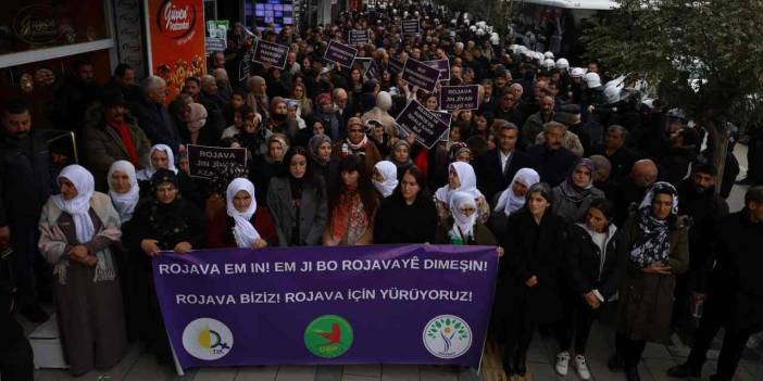 Rojava'daki saldırılar protesto edildi